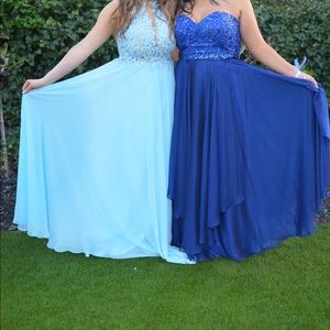 Royal blue Sherri Hill prom dress